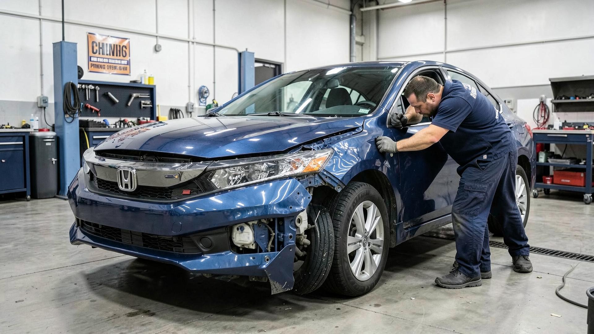 Honda collision repair in Portland Oregon at Crown Towing & Collision Repair
