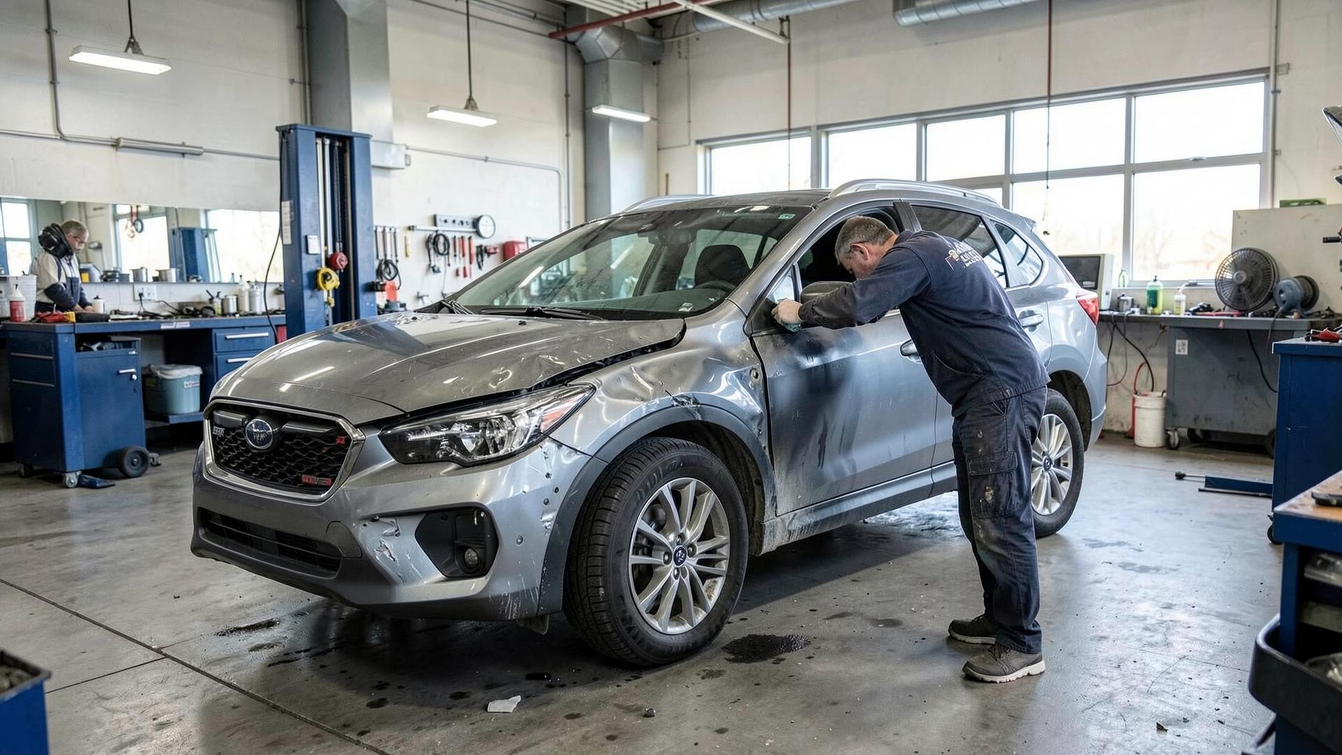 Subaru collision repair in Portland Oregon at Crown Towing & Collision Repair
